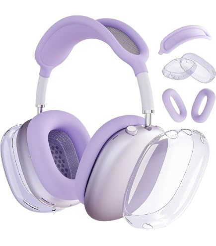 Amazon.com: MOLOPPO Transparent Purple Case for AirPods Max 2/1